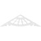 Ekena Millwork Pitch Wagon Wheel Architectural Grade PVC Gable Pediment, 36"W x 10 1/2"H x 1"P (7/12) GPP036X011X100WAG - alternate 5